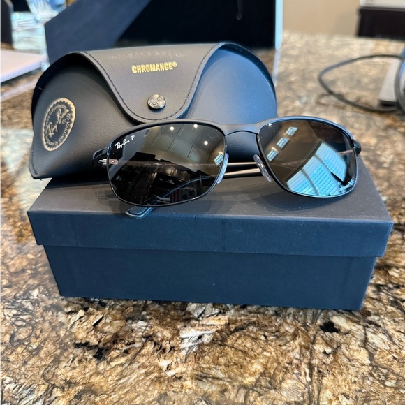 BRAND NEW RAY BAN RB3671CH CHROMANCE Matte black/Dark Grey Chromance Sunglasses - Picture 4 of 9
